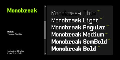 TF Monobreak Font Poster 2