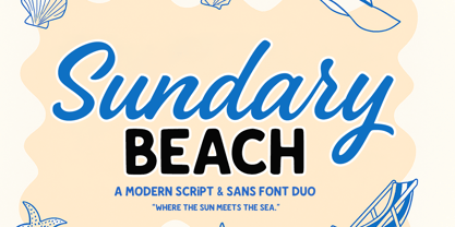 Sundary Beach Script duo Font Poster 1