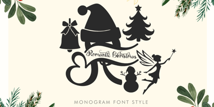 Romantic Christmas Monogram Font Poster 1