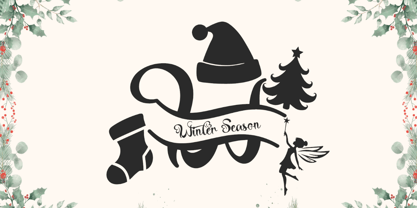 Romantic Christmas Monogram Font Poster 2