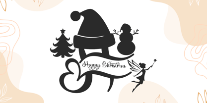 Romantic Christmas Monogram Font Poster 4