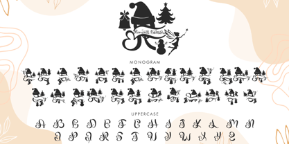 Romantic Christmas Monogram Font Poster 5