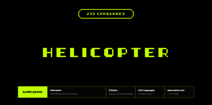 Helicopter Font Poster 1
