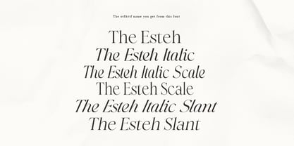 The Esteh Italic Slant Font Poster 8