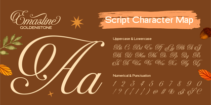 Emasline Goldenstone Font Poster 2