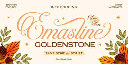 Emasline Goldenstone Font Poster 1