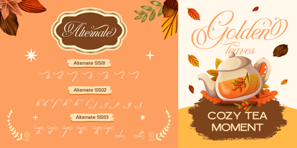 Emasline Goldenstone Font Poster 6