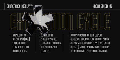Bruteforce Font Poster 4