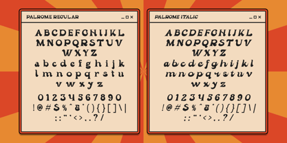 Palrome Font Poster 13