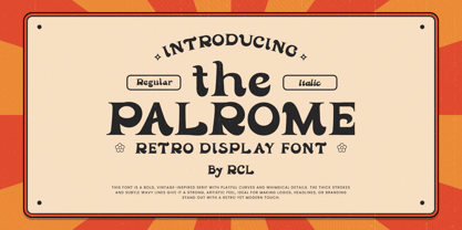Palrome Font Poster 1