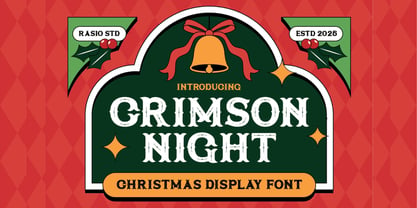 Crimson Night Font Poster 1