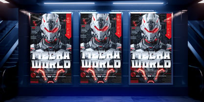 Power Strain Font Poster 4