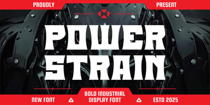 Power Strain Font Poster 1