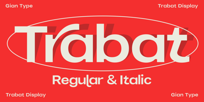 Trabat Display Font Poster 1