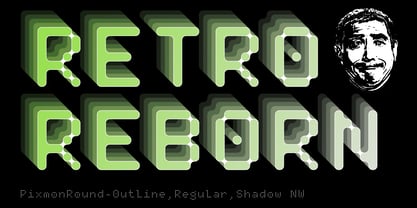 Pixmon Round Font Poster 2