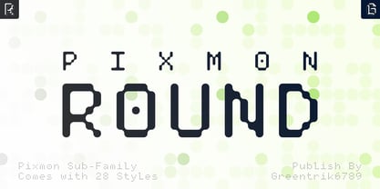 Pixmon Round Font Poster 1