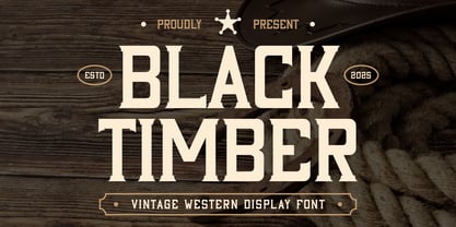 Black Timber Font Poster 1