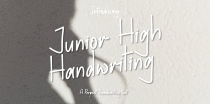 Junior High Handwriting Font Poster 1