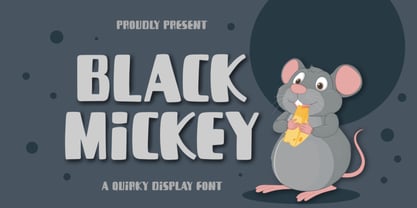 Black Mickey Font Poster 1