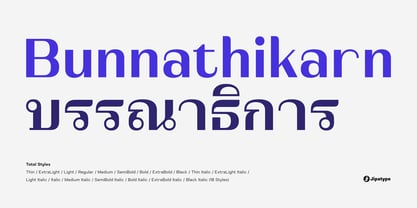 Bunnathikarn Font Poster 1