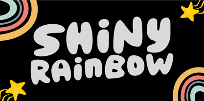 Shiny Rainbow Font Poster 1