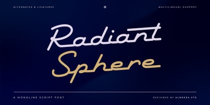 Radiant Sphere Font Poster 1