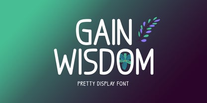 Gain Wisdom Font Poster 1