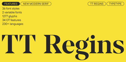 TT Regins Font Poster 1