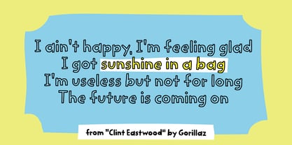 Sunshine in a bag Font Poster 2