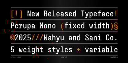 Perupa Mono Font Poster 12