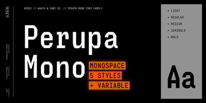 Perupa Mono Font Poster 1