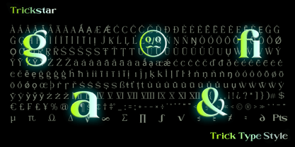 Trickstar Font Poster 3