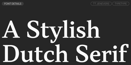 TT Jenevers Font Poster 3