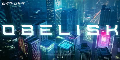 Digital Obelisk Font Poster 7