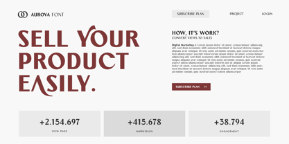 Aurova Font Poster 9