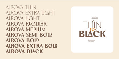 Aurova Font Poster 4