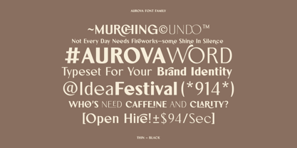 Aurova Font Poster 8