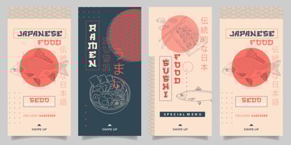 Delosue Japanese Style Font Poster 2