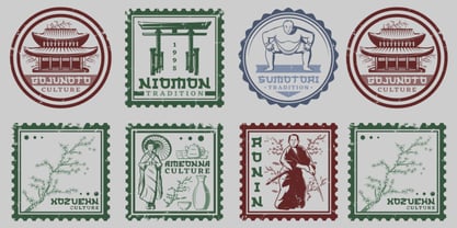 Delosue Japanese Style Font Poster 7