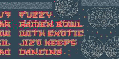 Delosue Japanese Style Font Poster 5