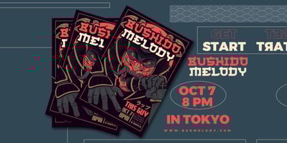 Delosue Japanese Style Font Poster 3