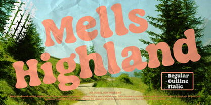 Mells Highland Font Poster 1