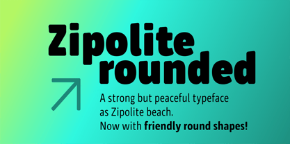 Zipolite Rounded Font Poster 1
