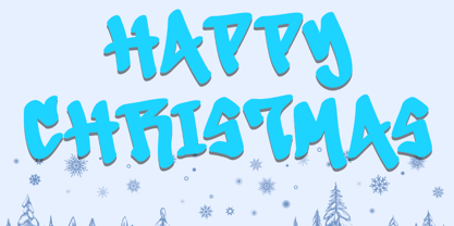 Xmas Graffiti Font Poster 3