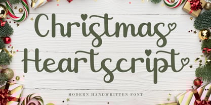 Christmas Heartscript Font Poster 1