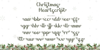 Christmas Heartscript Font Poster 9