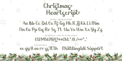 Christmas Heartscript Font Poster 8