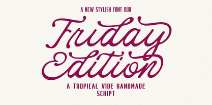Friday Edition Script Font Poster 1