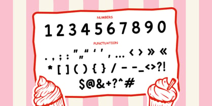 Vanilla Cupcake Font Poster 3