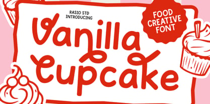 Vanilla Cupcake Font Poster 1